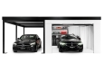 GARDEON® Garage mit Hörmann Garagentor, Fenster und Carport links